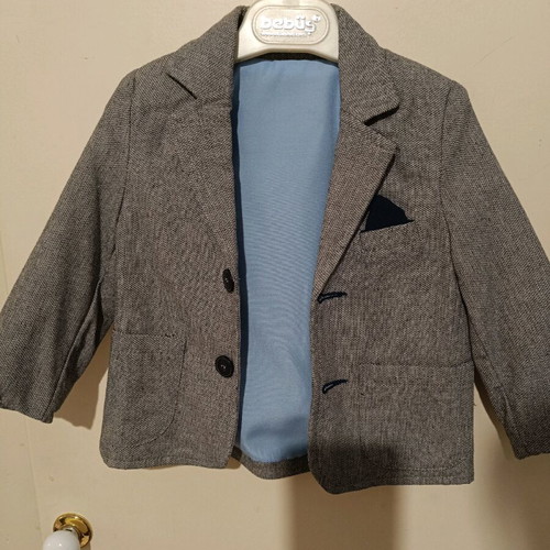 Children's jacket 12-18 months new, gray blue with padding
