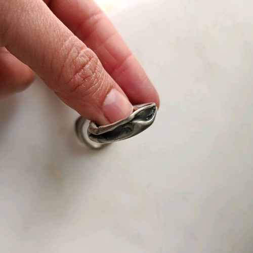 Silver unisex rings new, set of two pieces