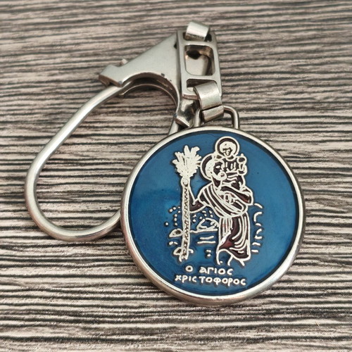 Keychain TOTA Piraeus Saint Christopher vintage