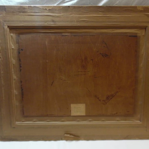 English painting La Belle Dame Sans Merci with carved frame