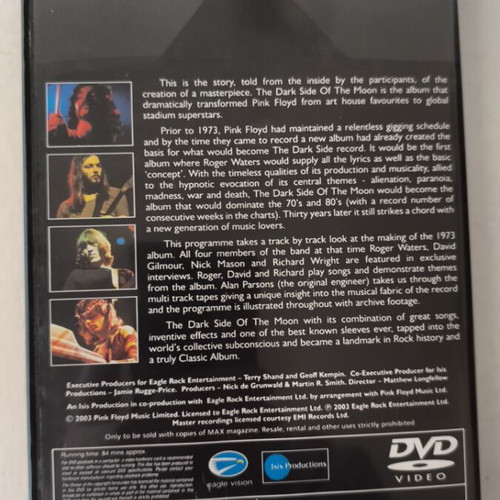 Pink Floyd The Making Of The Dark Side Of The Moon DVD new