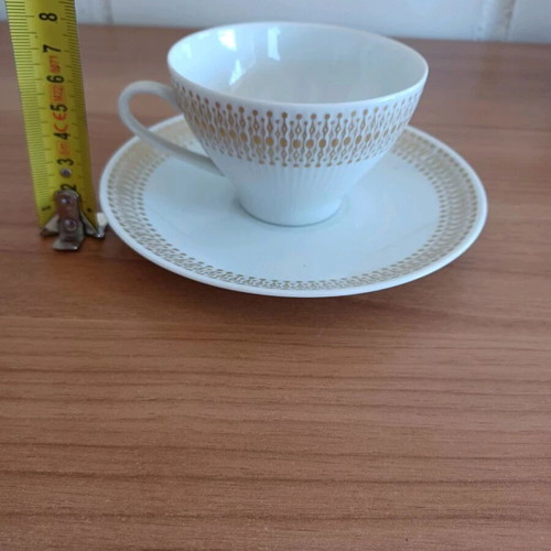 Winterling porcelain tea set like new with teapot, sugar bowl, creamer, and six cups