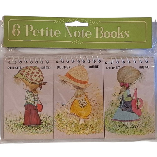 Vintage set of 6 pocket note blocks Sarah Kay & Holly Hobbie new collectible