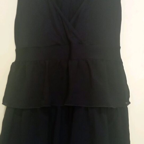 Intimissimi top like new with 3 layers transparency and belt, black, size S