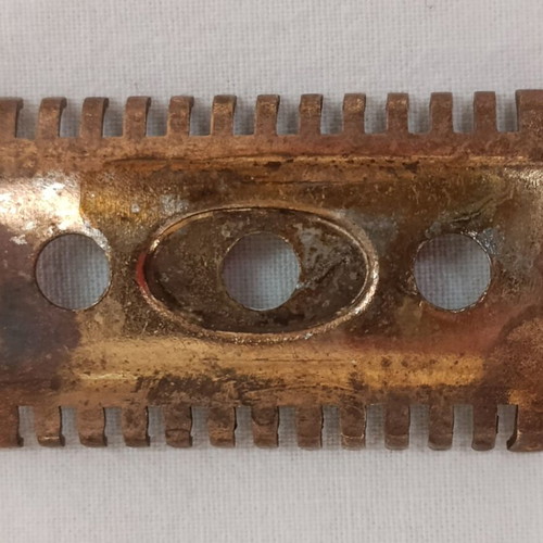 Collectible Open Comb Safety Razor used, brass head, 1940s–50s
