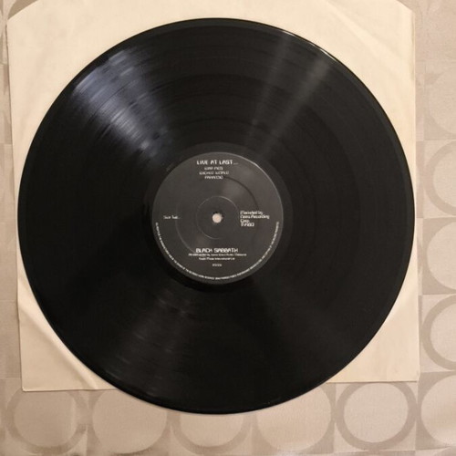 Black Sabbath vinyl records used, Live at Last and Sabotage