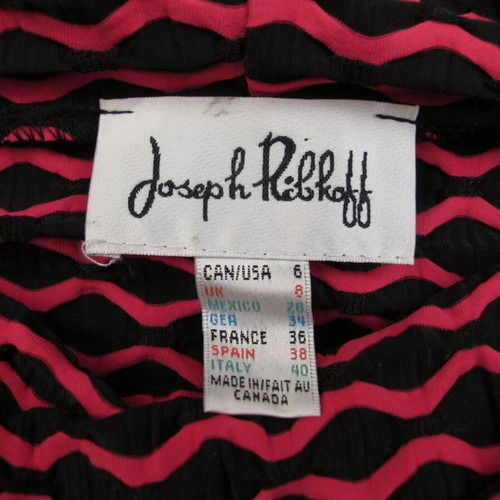 Joseph Ribkoff blouse size M like new, pink and black with collar and pockets