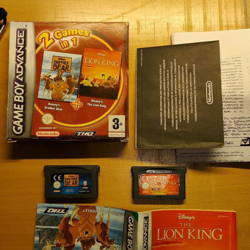 Brother Bear & Lion King Game Boy Advance SP like new with box and manual