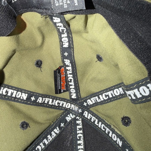 Affliction hat used, green, one size