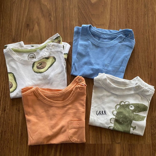 Summer t-shirts like new, pack of 4, size 62