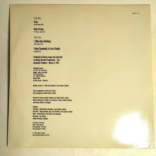 Sylvester Stars vinyl like new, R&B / Soul