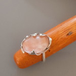 Handmade silver ring 925 with semi-precious stone adjustable