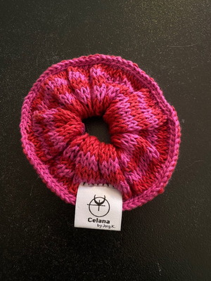 Πλεκτό scrunchie βαμβακερό καινούργιο με δύο όψεις