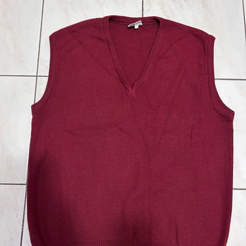 Kazaka knitted vest M/L like new, red, Greek made