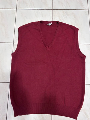 Kazaka knitted vest M/L like new, red, Greek made
