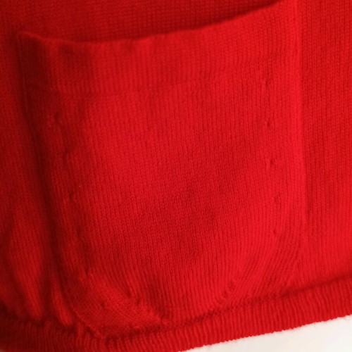 Maria di Ripabianca red cardigan 100% virgin wool like new