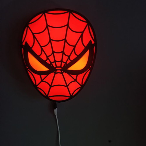 Spider-Man RGB wall mask with LED lighting and app control