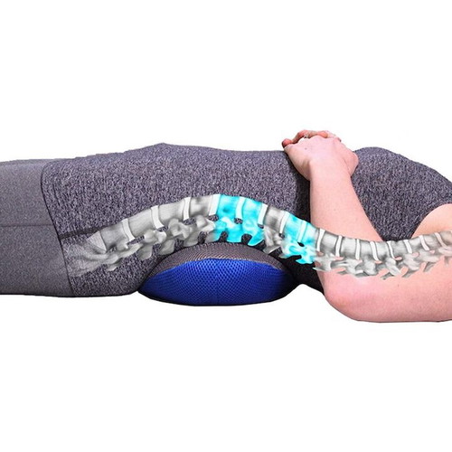 Orthopedic Back Pillow with Lumbar Support, Memory Foam, Ergonomic, Adjustable with Velcro