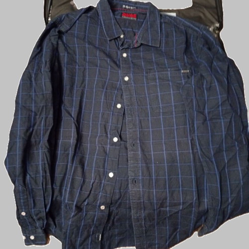 Funky Buddha Boys' Dress Shirt used, size L, black and blue