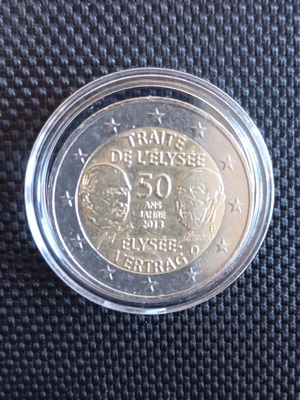 France 50th Anniversary Elysee Treaty 2 Euro Coin like new