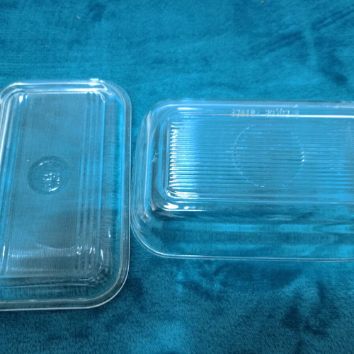 Duralex France Vintage glass butter dish used
