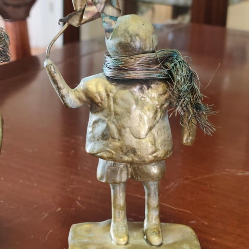 Handmade bronze sculptures, set of 3
