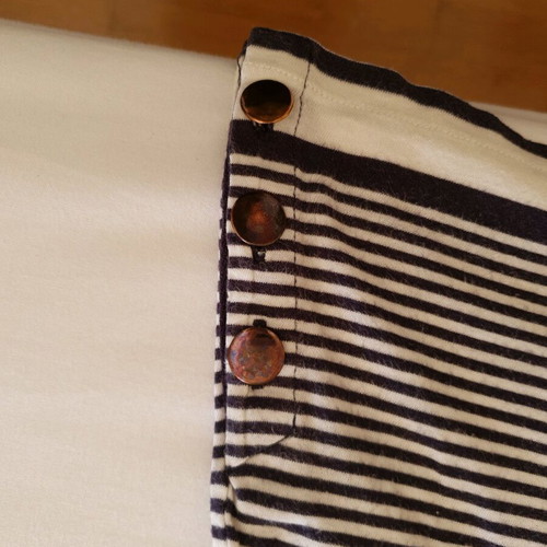 Massimo Dutti striped blouse used, size M, white and blue
