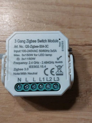 Smart Home Zigbee Tuya Smartlife Home Assistant Triple Switch Module new