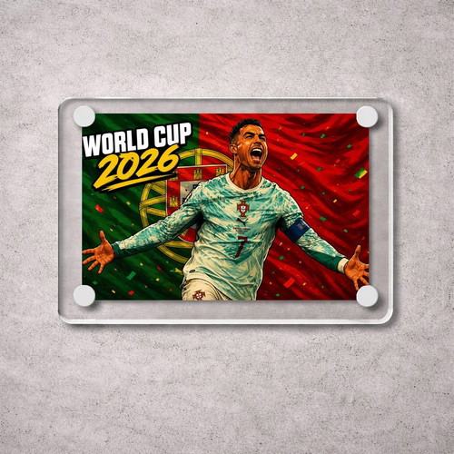 Acrylic Cristiano Ronaldo Portugal 2026 World Cup Magnet new