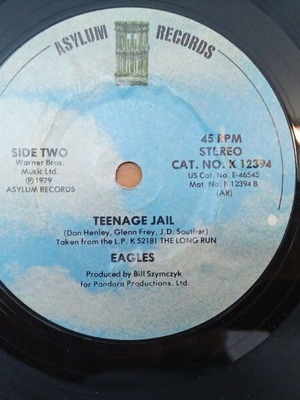 Eagles Heartache Tonight 7'' vinyl record used, classic rock