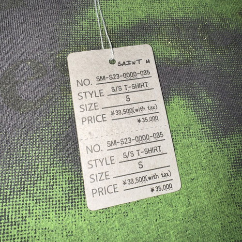 Saint Mxxxxxx Japanese T-shirt new, colorful green, size S