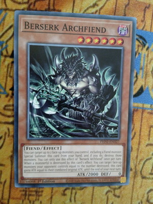 Berserk Archfiend Effect Monster αυθεντική κάρτα Yu-Gi-Oh!