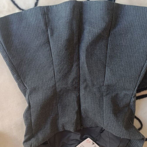 Zara gray bustier corset top new XS
