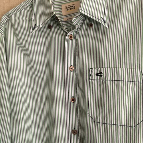 Camel Active striped shirt size L like new, 100% cotton