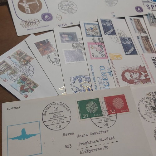 Γερμανία FDC συλλογή γραμματοσήμων μεταχειρισμένη, 60+ διαφορετικά δεκαετίας 80
