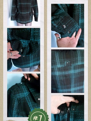 Γυναικείο παλτό Yessica καρό με αποσπώμενο γιακά, σαν καινούργιο, XL-XXL