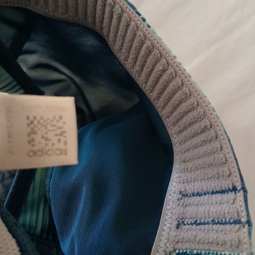 Adidas sports bra used, blue and turquoise, size S