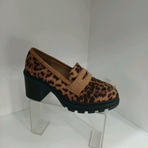 Women's loafers new beige Leopard size 38