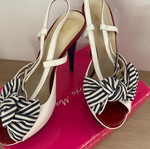 Tsakiris Mallas sandals like new, blue and red with bows size 40