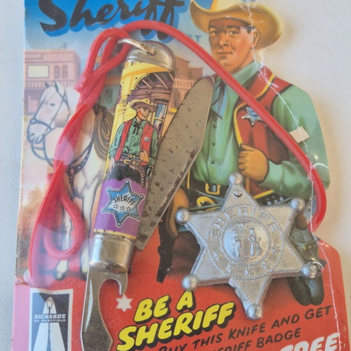 Vintage Sheriff Set Richards of Sheffield England New Old Stock