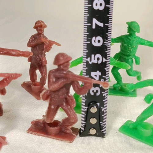 Vintage toy soldiers used, possibly Greek made