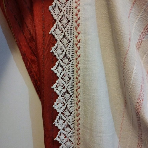 Traditional old loom towel used