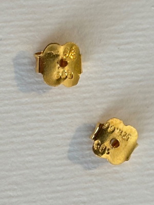 Κουμπώματα σκουλαρικιών πεταλούδες κ14 σαν καινούργια, χρυσαφί