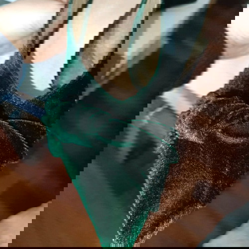 Παπούτσια Panos Papadopoulos χειροποίητα μεταχειρισμένα no 37 σμαράγδι πράσινο δέρμα και βελούδο