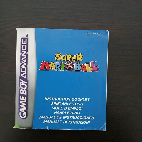 Super Marioball Gameboy Advance manual used