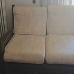 Solid wood living room set with 2 sofas