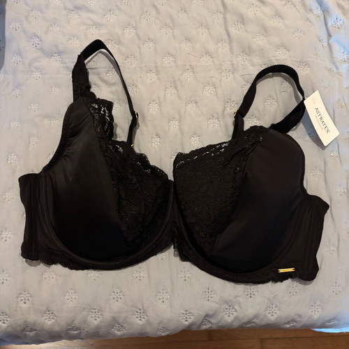 Bra with band and lace 110 d new black