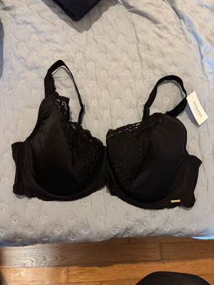 Bra with band and lace 110 d new black