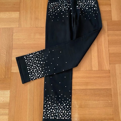 Blugirl Jeans pants black like new with silver dots size Small