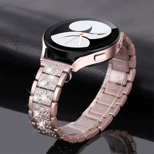 Stainless Steel Watch Band with Stones for Huawei and Samsung 18mm